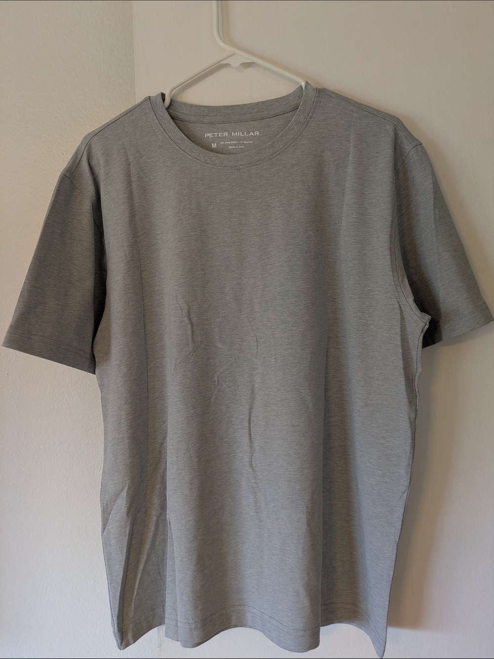 Peter Millar Men's Light Gray Crew Neck T-Shirt- M (NWOT)